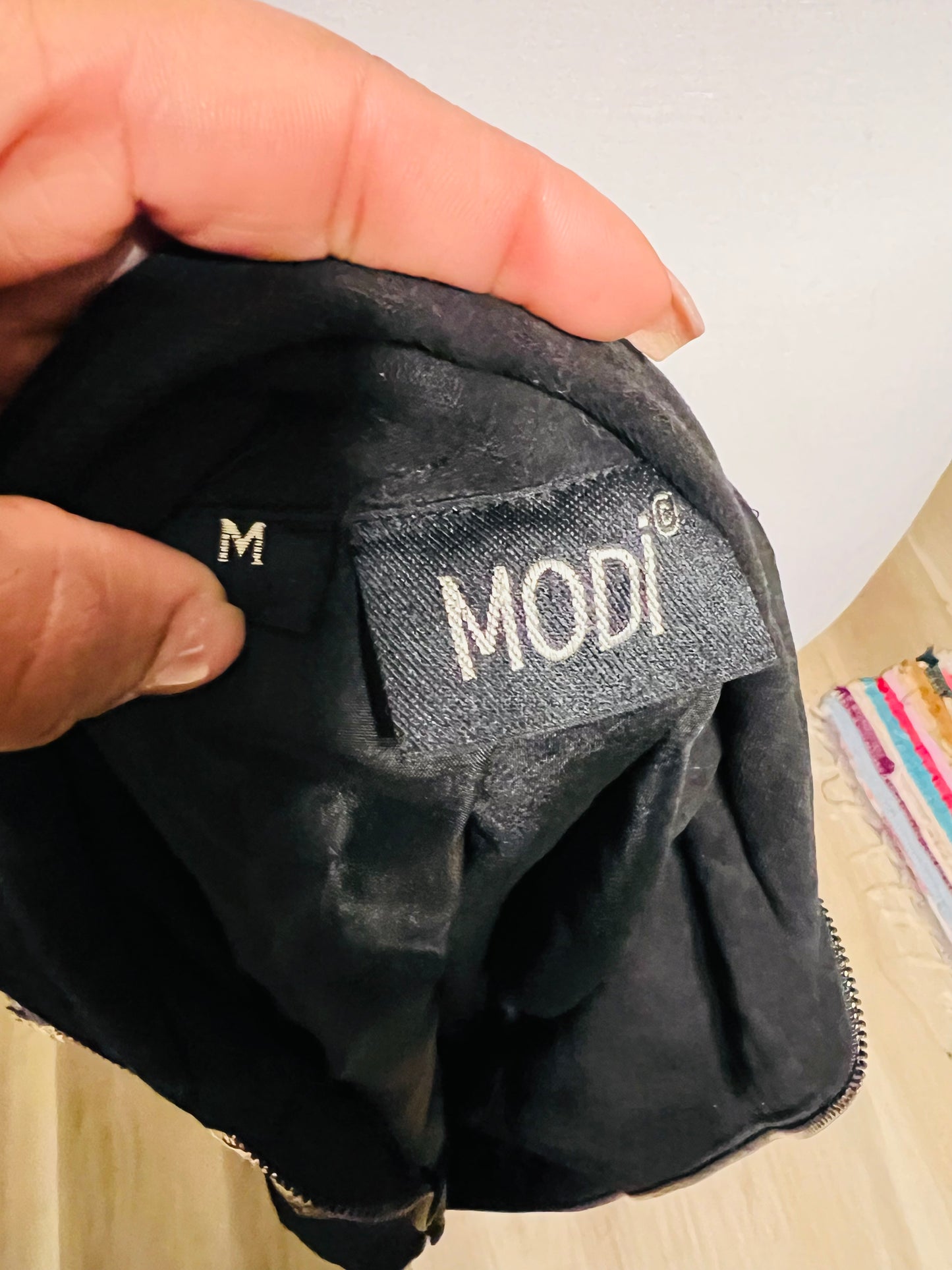 Vintage Modi Sequined and Beaded Leopard black Jacket