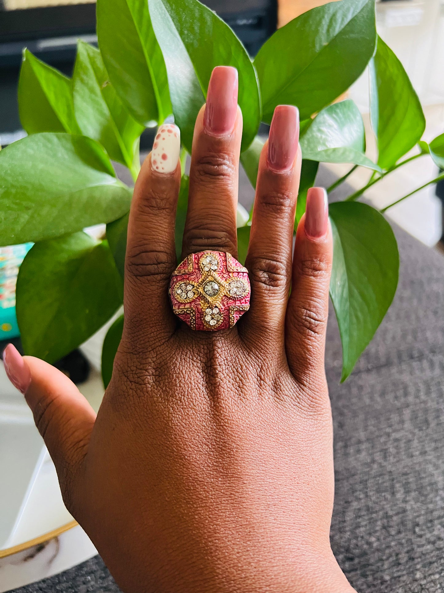 Bronze oversized ring