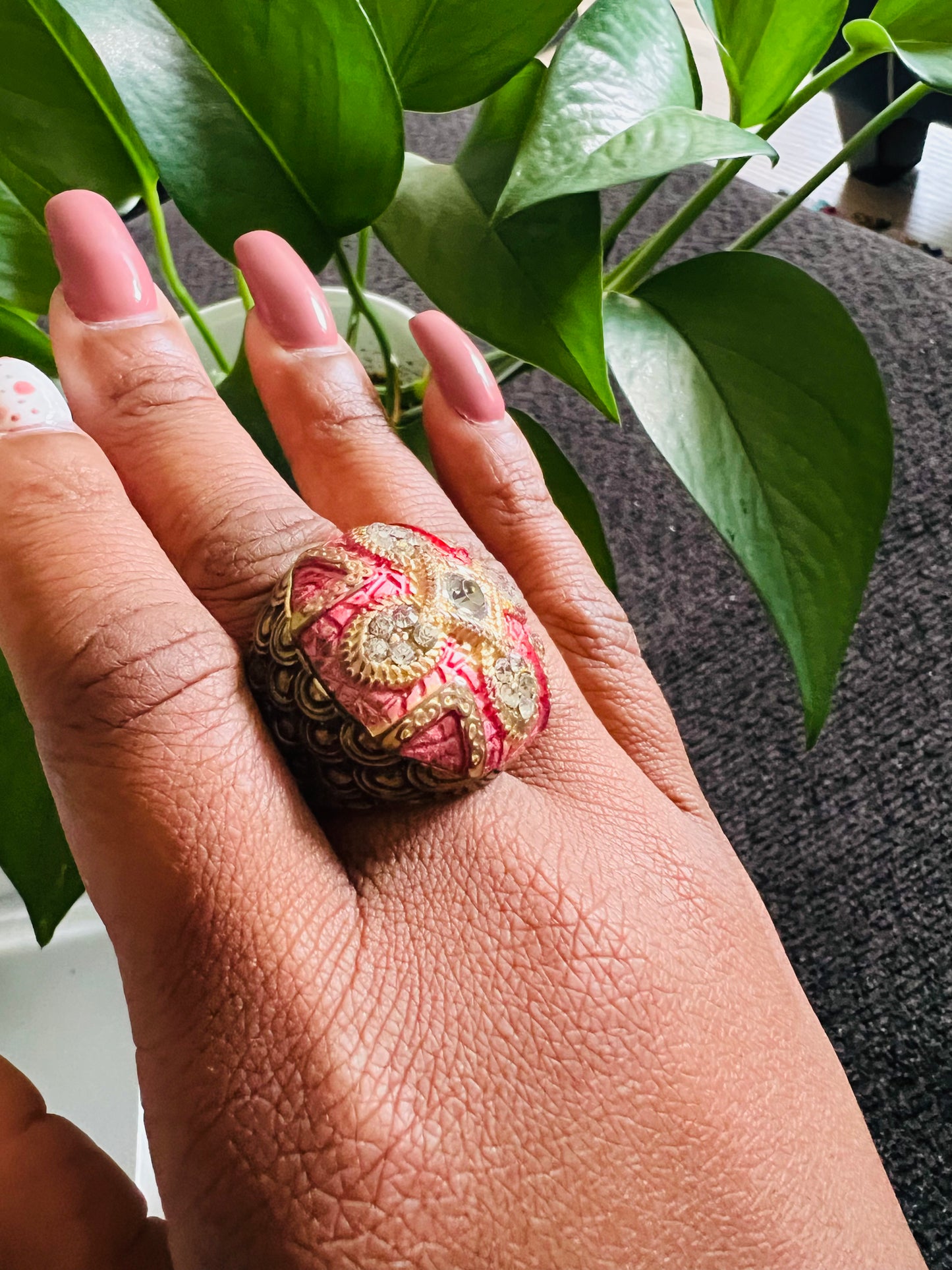 Bronze oversized ring