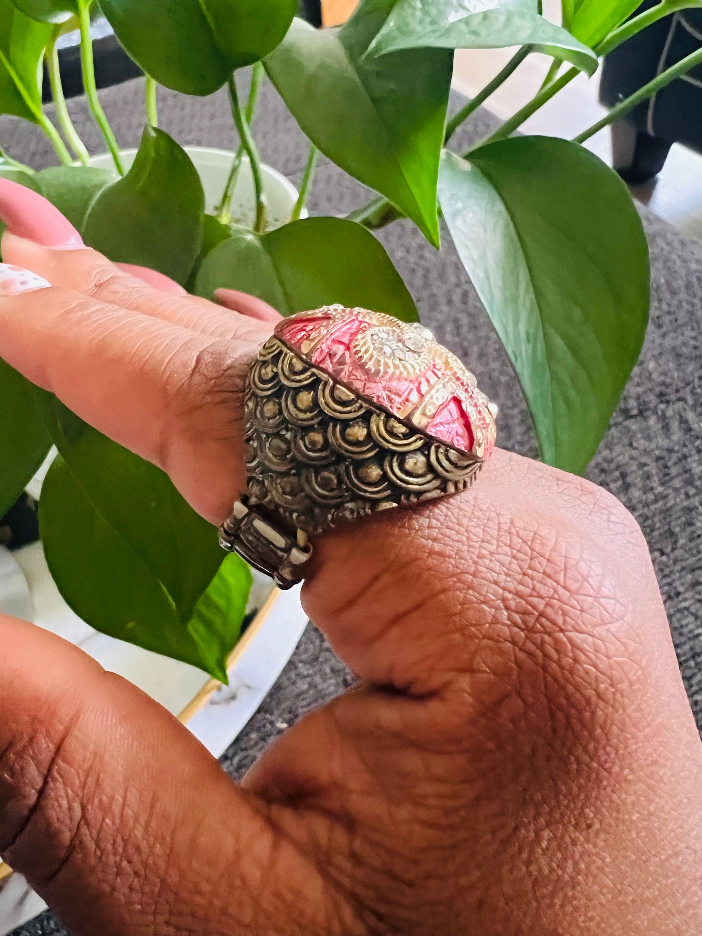 Bronze oversized ring