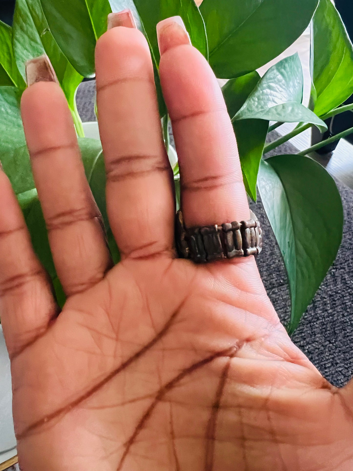 Bronze oversized ring